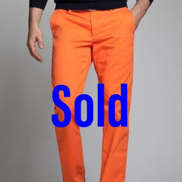 ☆SOLD☆chinos Orange straight fit 34X30 - Picture 1 of 6